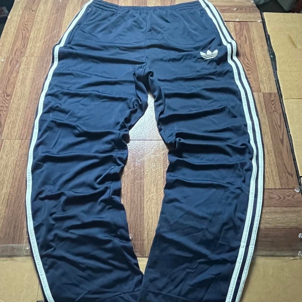 Adidas Blue Striped Retro Tech Baggy Track Pants XL